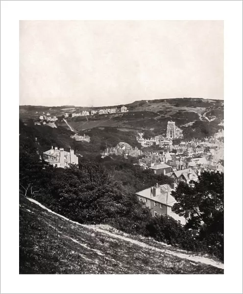 View of Hastings from East Hill, Sussex, c1900