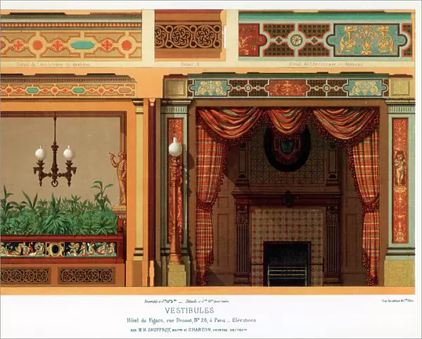 The vestibule of the Hotel du Figaro, Paris, France, 20th century. Artist: G Sanier
