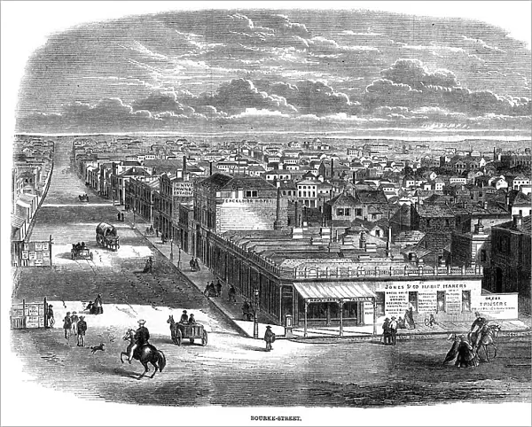 Bourke Street, Melbourne, Australia, 1863