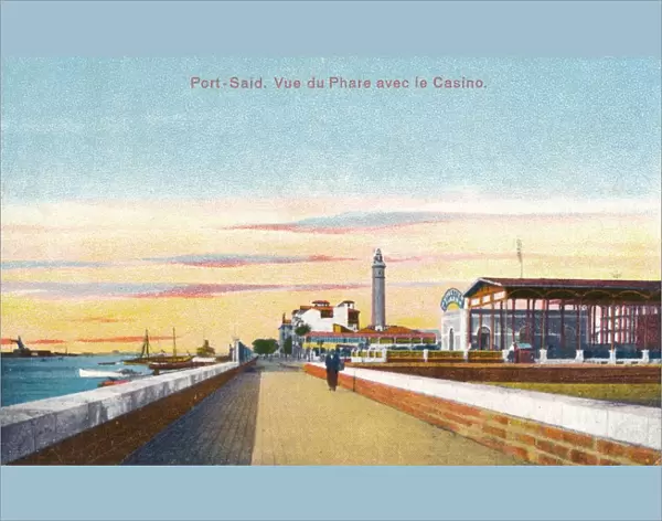 Port-Said. Vue du Phare avec le Casino, c1900