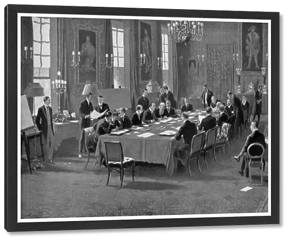 Signing the treaty of London, May 1913, (c1920)
