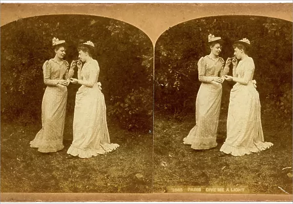 Give me a light, late 19th century. Artist: Universal Stereoscopic View Company