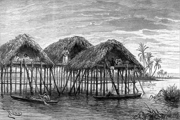 Lake dwellings of Santa Rosa, near Maracaibo, Venezuela, 1895