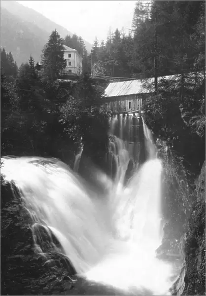 The waterfall at Badgastein, Austria, c1900s. Artist: Wurthle & Sons