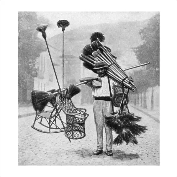 Broom vendor, Rio de Janeiro, Brazil, 1922