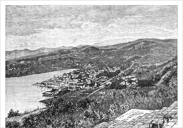 General view of Castries, St Lucia Island, c1890