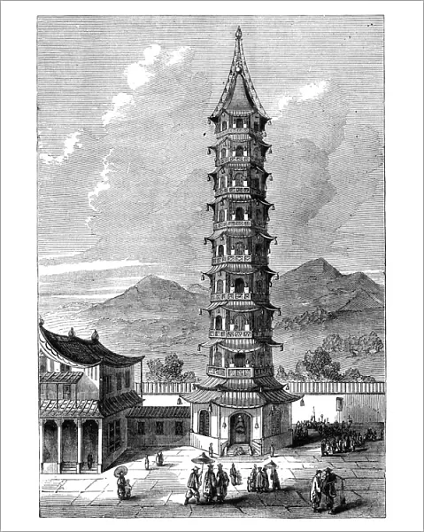 The Porcelain Tower of Nanjing, China, c1895