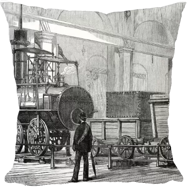 Locomotion, the first steam locomotive, at the Railway Jubilee, Darlington, Durham, 19th century