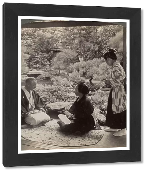 The gardens of the home of Mr Y Namikawa, leader in the art industries, Kyoto, Japan, 1904. Artist: Underwood & Underwood