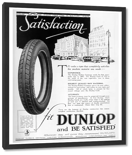 Dunlop advertisment, 1923