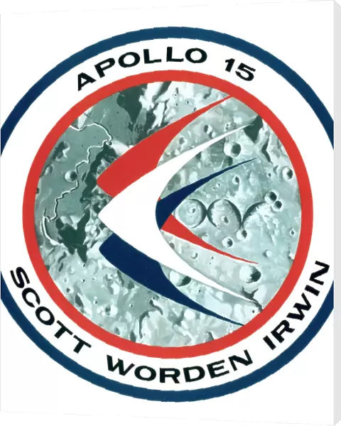 The Apollo 15 lunar mission insignia, 1971. Artist: NASA