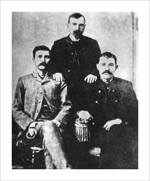 Pat Garrett, James Brent and John W Poe, sheriffs of Lincoln County, c1880-1882 (1954)