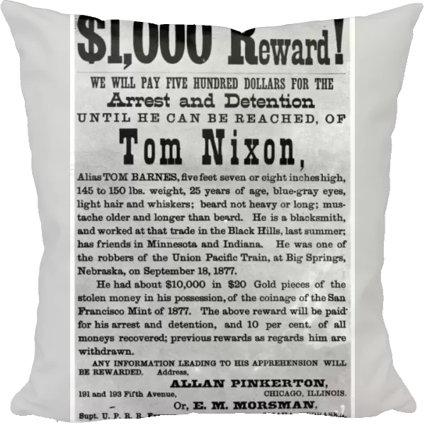 Wanted poster for the outlaw Tom Nixon, c1877 (1954)