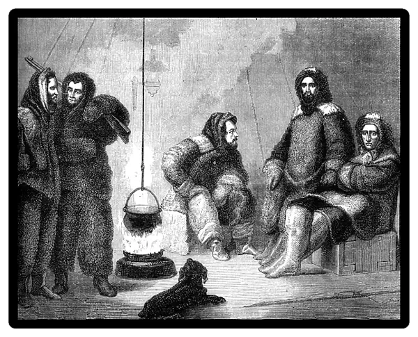 Elisha Kent Kane and his companions in Greenland, c1855 (c1880)
