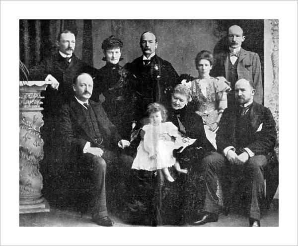 Colonel Robert Baden-Powell and his mother, sister and four brothers, 1900