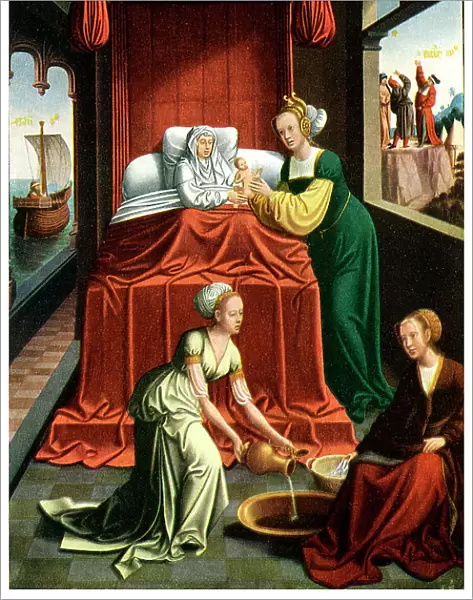 The birth of the Virgin, c1520 (1956)