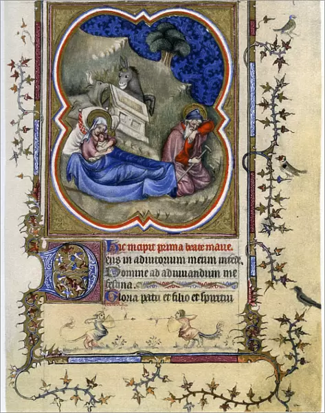The Nativity, from a Book of Hours and Missal c1370 (1958)