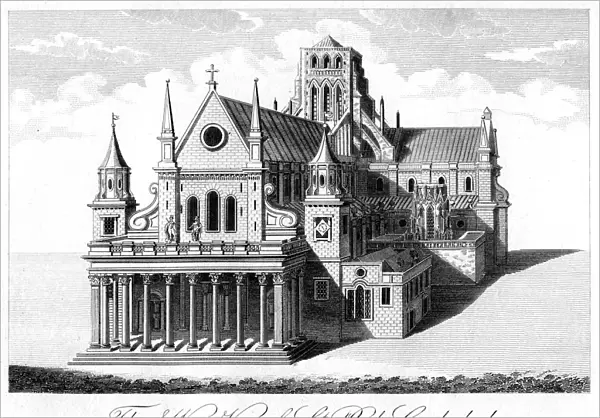 The West View of St Pauls Cathedral Before the Fire of London