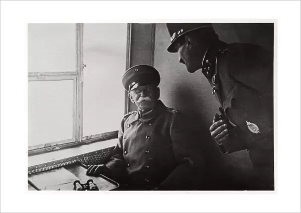 Count Zeppelin and Captain Macher on board Zeppelin L30, 1916 (1933)