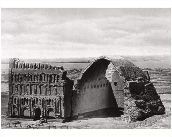 The Taq-i Kisra from the air, Ctesiphon, Iraq, 1925. Artist: A Kerim