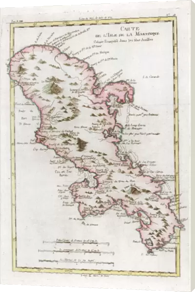 Map of the Caribbean island of Martinique, c1783