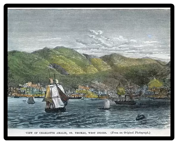 View of Charlotte Amalie, St Thomas, West Indies, c1880