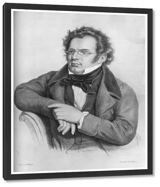 Franz Peter Schubert (1797-1828), Austrian composer. Artist: C Helfert