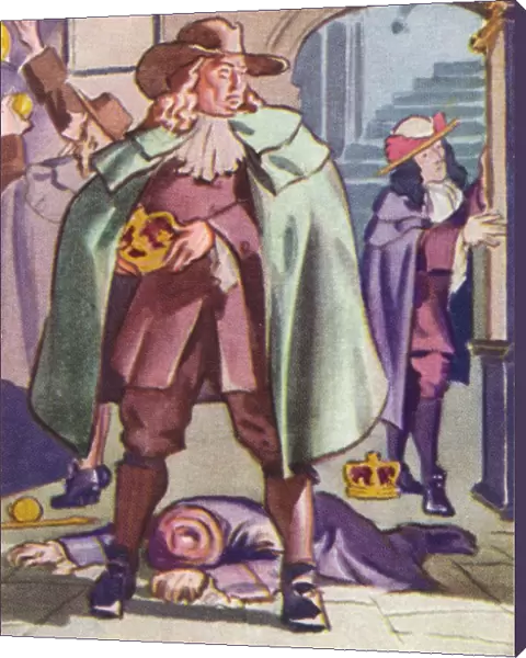 Thomas Blood attempting to steal the Crown Jewels from the Tower of London in 1671 (1937)