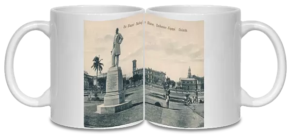 Sir Stuart (Steuart) Baileys Statue, Dalhousie Square, Calcutta, c1910