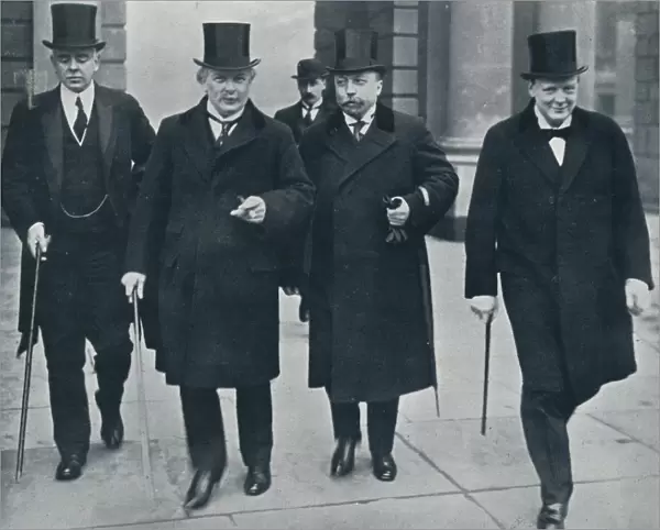 Russian Minister of Finance in England: M. Bark on his way to the House of Commons, 1914