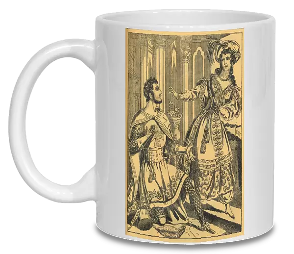 Ivanhoe: Sir Brian de Bois Guilbert & Rebecca, 19th century. Artists: JL Marks, Ralph Nevill