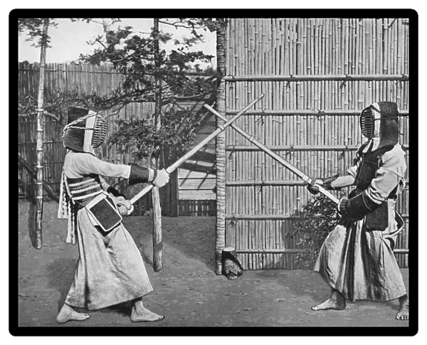 Fencers Taking Positions, c1903, (1903). Artist: Ogawa & Burton