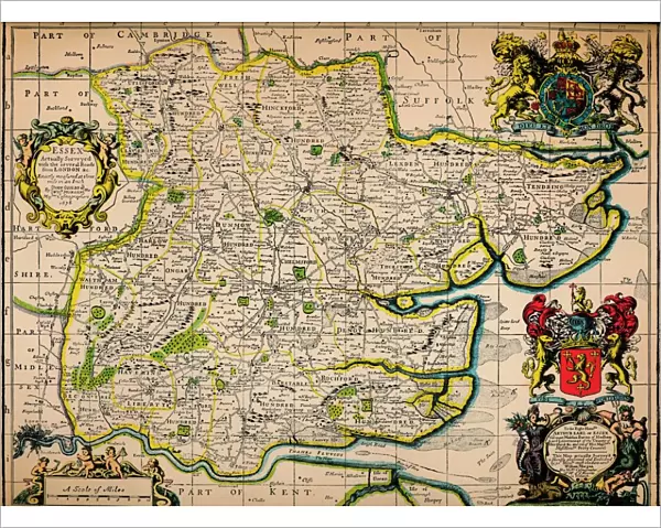 Map of Essex, 1678. Artists: John Ogilby, William Morgan