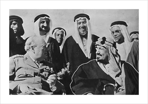 Among other Middle East rulers, King Ibn Saud, of Saudi Arabia, 1945