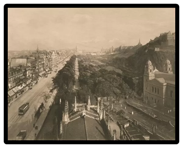 Edinburgh, Looking Towards Calton Hill, from the West End of Princes Street, 1902