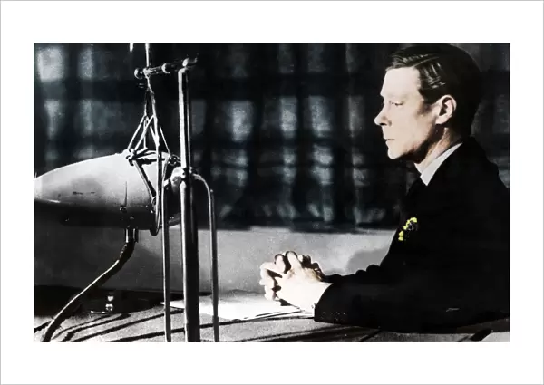 Edward VIII giving his abdication broadcast to the nation and the Empire, 11th December 1936