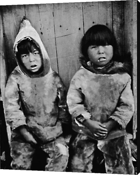 A pair of Eskimo boys, 1912. Artist: Wilfred Grenfell