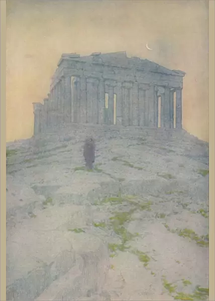The Parthenon at Athens, 1913. Artist: Jules Guerin