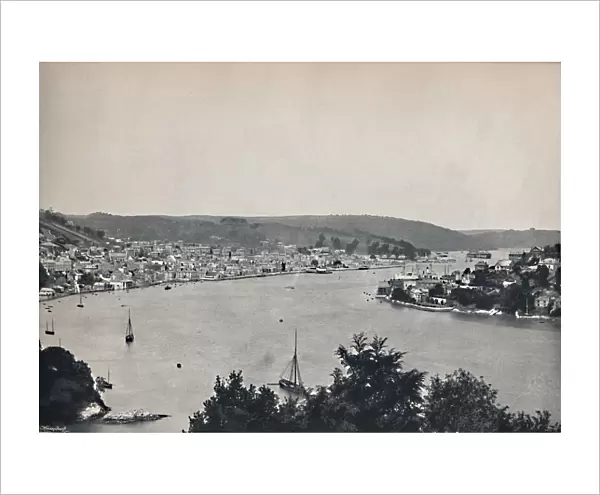 Dartmouth - General View, Showing the Britannia Floating Naval College, 1895