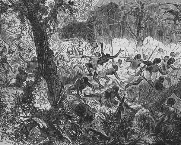 Fight at Abracrampa, 1880. Artist: Joseph Swain