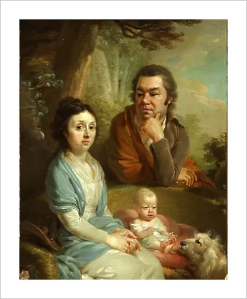 Portrait of Vasily Nebolsin, his Wife Avdotia and Child, End 1790s. Artist: Borovikovsky, Vladimir Lukich (1757-1825)