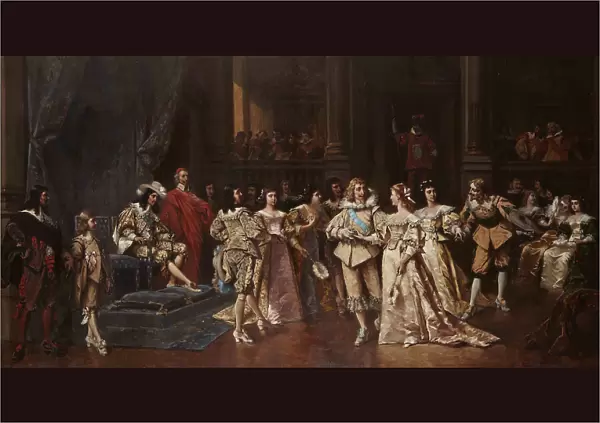 The Ball at the Court of Louis XIII of France. Artist: Bakalowicz, Wladyslaw (1831-1904)