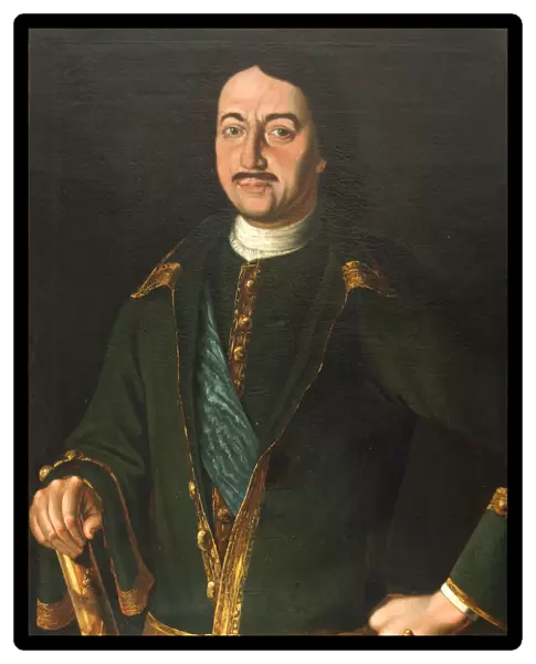 Portrait of Emperor Peter I the Great (1672-1725), 1758. Artist: Antropov, Alexei Petrovich (1716-1795)
