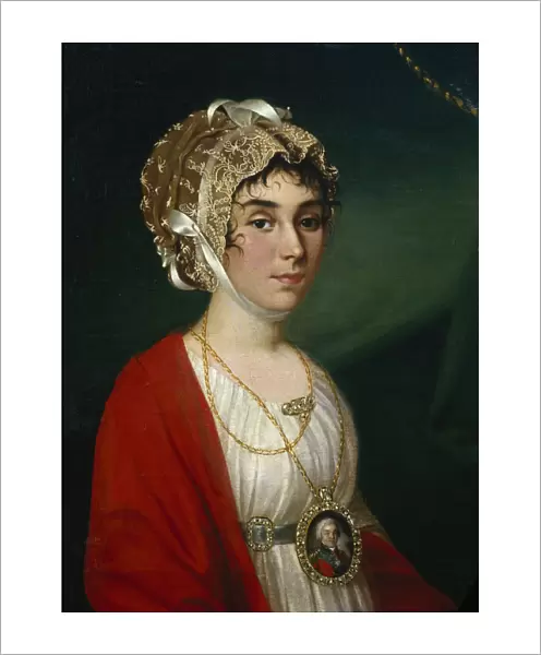Portrait of the Actress and Singer, Countess Praskovya Sheremetyeva (Zhemchugova) (1768-1803), 1802. Artist: Argunov, Nikolai Ivanovich (1771-after 1829)