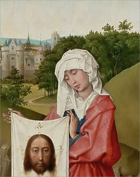 Saint Veronica (The Crucifixion Triptych), c. 1440. Artist: Weyden, Rogier, van der (ca. 1399-1464)