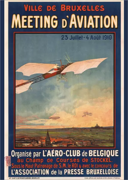 Meeting d Aviation, 1910. Artist: Anonymous