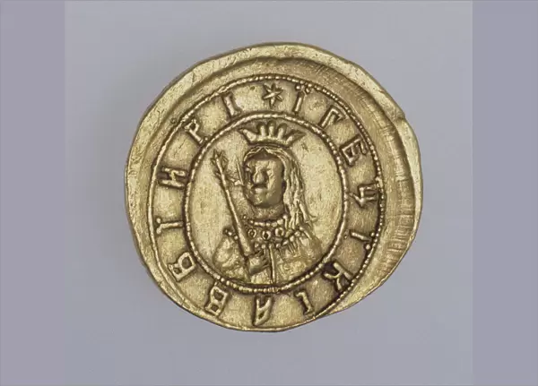 Gold coin of the regent Sophia Alekseyevna, Between 1682 and 1687. Artist: Numismatic, Russian coins