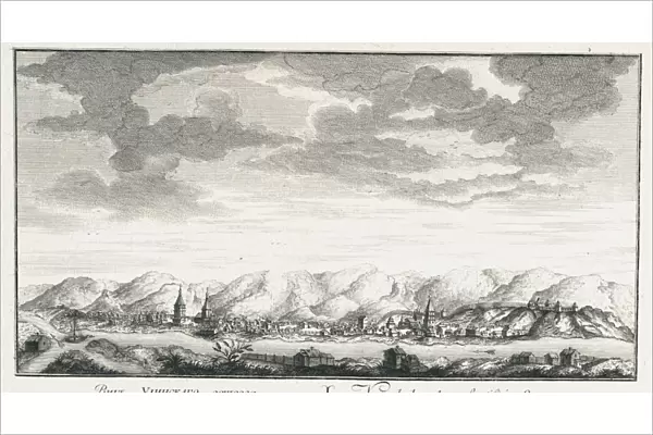 View of the fortress of Udinskoye, ca 1735. Artist: Lursenius, Johann Wilhelm (1704-1771)