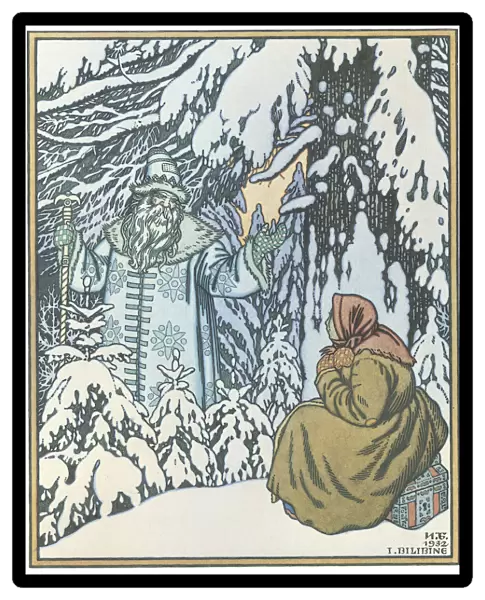 Illustration for the Fairy tale Morozko, 1932. Artist: Bilibin, Ivan Yakovlevich (1876-1942)