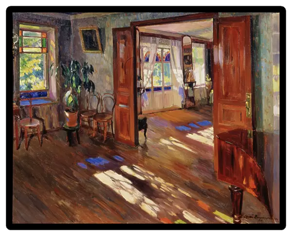 In a house, 1914. Artist: Vinogradov, Sergei Arsenyevich (1869-1938)